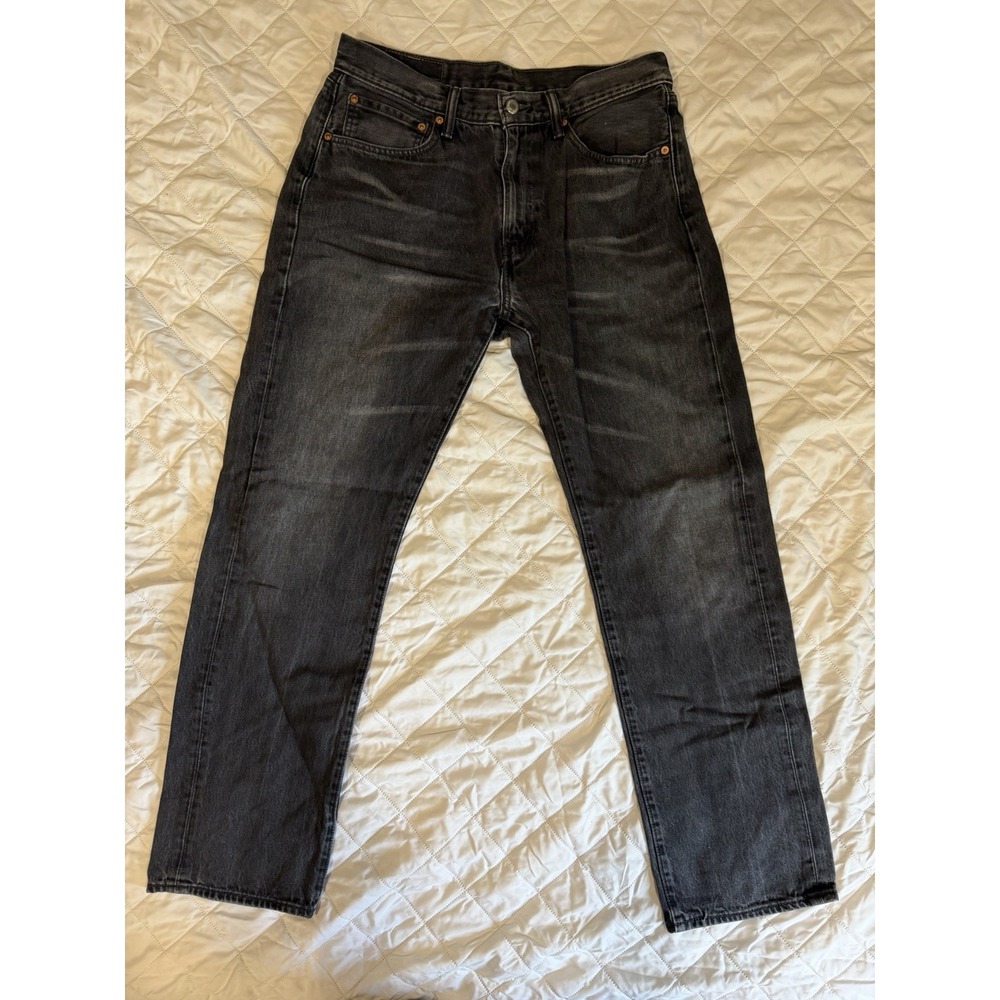 Levis 505 34X34 Actual 34X33 Grey Mens Jeans 100% Cotton Denim Vintage
